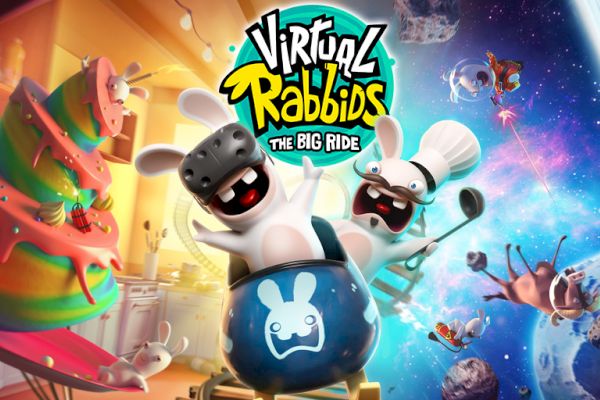 The image shows cartoon rabbits in chef outfits on a wild adventure, with a 